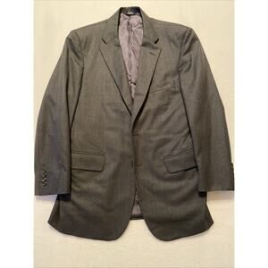Ben Silver Made In USA Wool Sports Coat 3 Button Blazer Gray Mens Size 41R Union